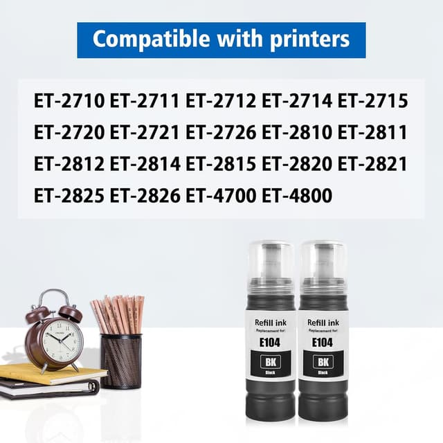 Detalle de ASEKER inchiostro Nero 104 2 flaconi