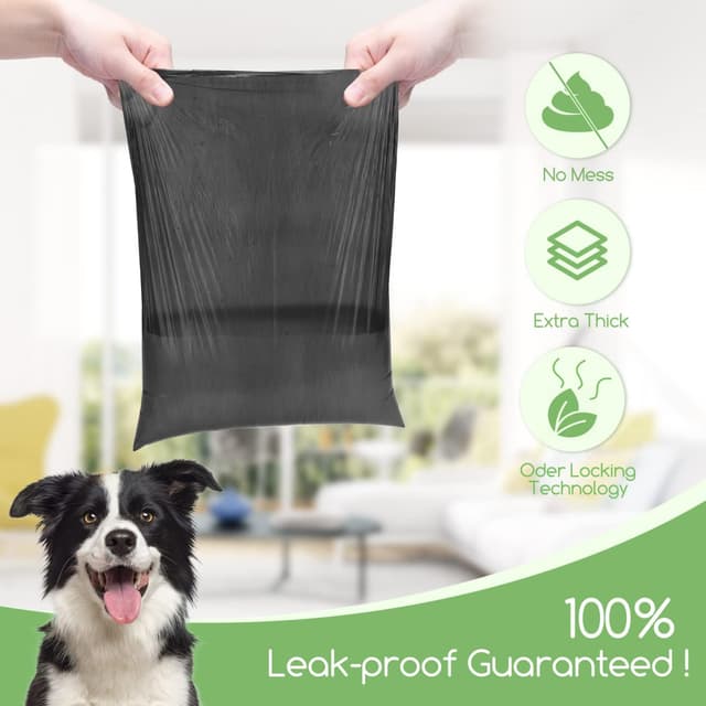 Detalle 2 de Nobleza – Sac à crottes pour chien en sachets noirs (300 sachets, 20 rouleaux)