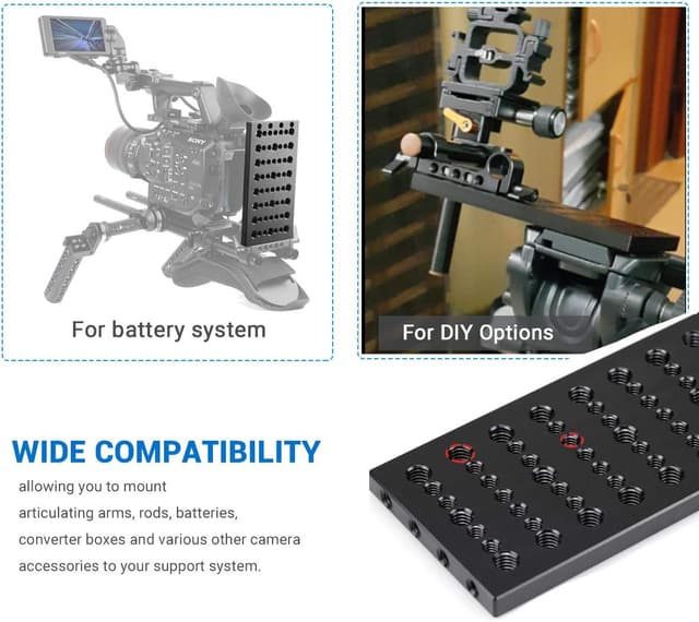 Detalle de SMALLRIG Cheese Plate avec tous de vis filetage 1092 : plaque de fixation multi-usages pour accessoires photo