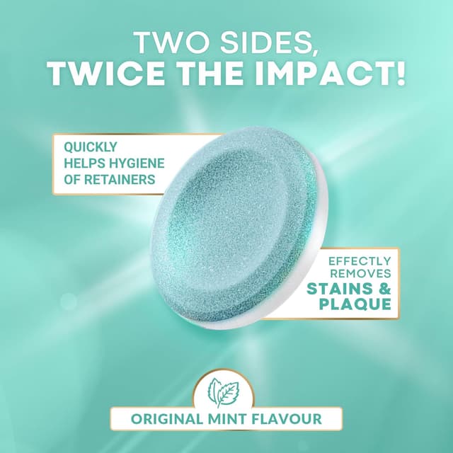 Detalle 2 de Vevmax Retainer Reinigungstabletten – 120 Tabletten für Retainer, Zahnersatz, Aligner & Mundschutz (ca. 4 Monate Vorrat)