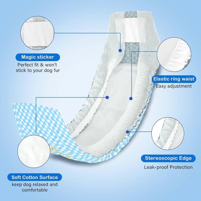 Detalle 2 de Couches jetables chien mâle L, 40 unités