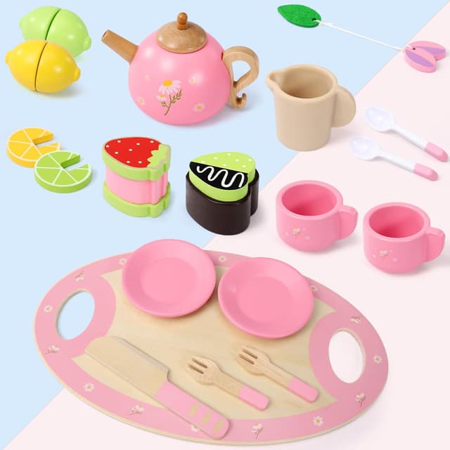 Thumbnail 4 de Seagoal Wooden Tea Set for Toddlers 🍽