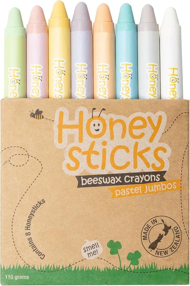 Detalle de Honeysticks Crayones de cera de abeja 100% 🌸 Paquete 8