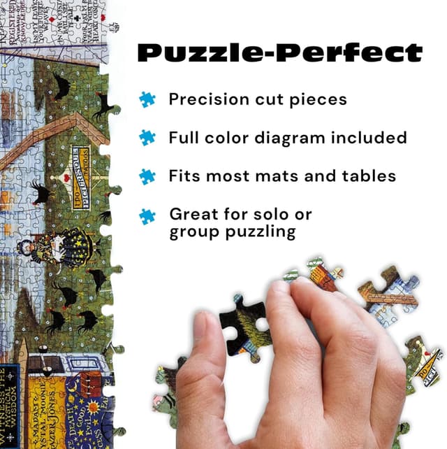 Thumbnail 3 de Buffalo Games Charles Wysocki Know It All 1000-Piece Jigsaw Puzzle (Americana Folk Art) with Poster