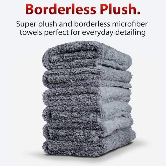 Thumbnail 1 de Adam's Borderless Grey Microfiber Towel 6-pack — 16 Inch cloths 🧽