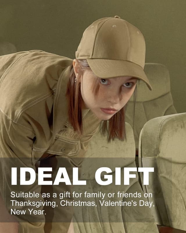 Thumbnail 6 de Zylioo XL/XXL Baseball Caps for Big Heads – Oversize Sports & Running Dad Cap with Long Brim