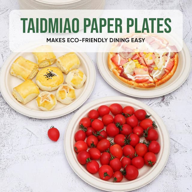 Thumbnail 6 de Compostable Paper Plates 9" 100 Pack 🍽