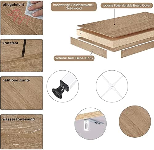 Thumbnail 5 de WOLTU Estantería Alta 6 Niveles Roble y Blanco 🪵