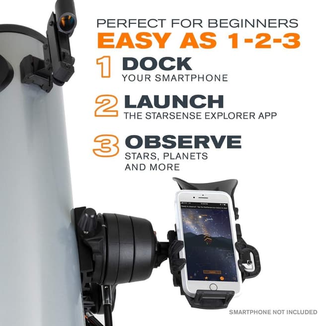 Detalle de Celestron 22461 StarSense Explore DX 130 Newtonian Reflector Telescope (smartphone app-enabled)