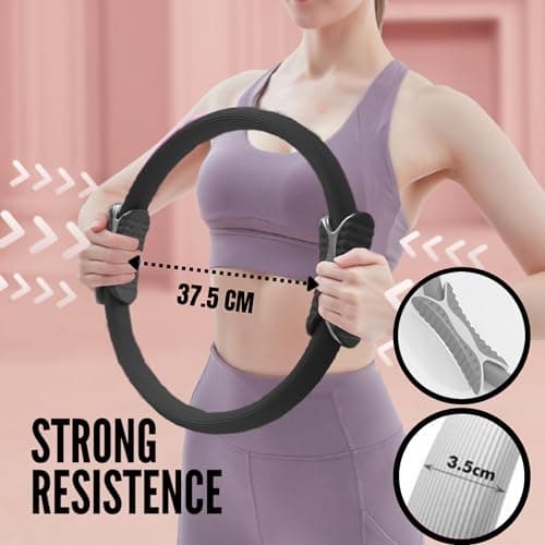 Detalle 2 de MAGIC SELECT Aro de Pilates con doble asa (anillo de yoga) para piernas, brazos y abdomen