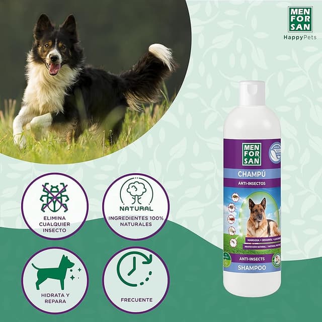 Thumbnail 3 de Menforsan Champú Anti-Insectos para Perros 🐾 Pack de 2