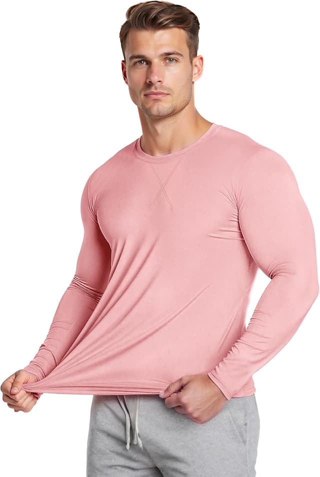 Detalle 2 de Comdecevis Men’s 2-Pack Cotton Crewneck Longline T-Shirts (Hipster/Hip Hop)