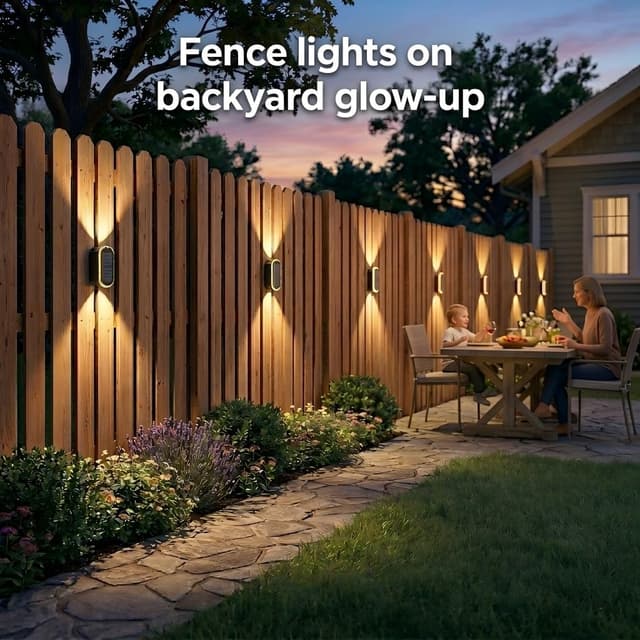 Detalle 1 de ELLASAY Solar Fence Lights 6-Pack IP65