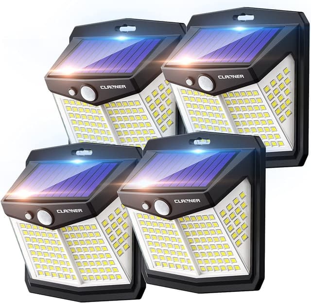 Detalle de Claoner 128 LED Solar Motion Sensor Light 270°