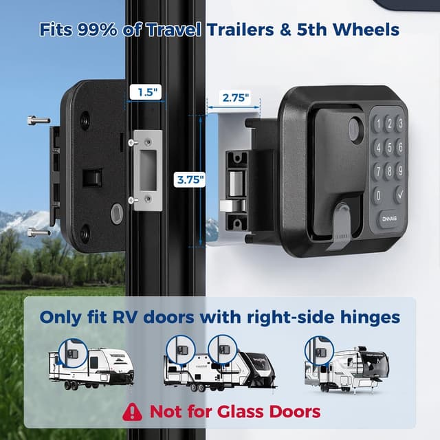 Detalle 2 de ONNAIS RV Door Lock 10 🔒