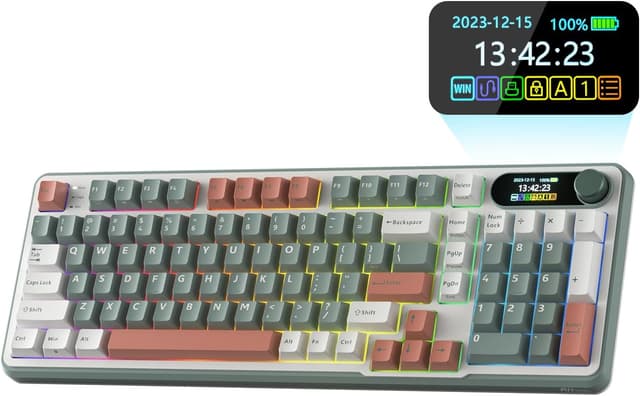 Detalle de RK ROYAL KLUDGE S98 98-Key Wireless Mechanical Keyboard