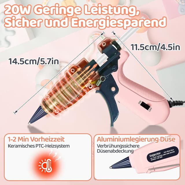 Detalle de Kejector Feuerfest Heißklebepistole 20 W