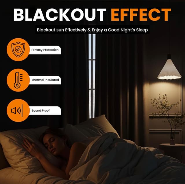 Thumbnail 3 de Imperial Rooms Eyelet Blackout Curtains 66x54 Navy