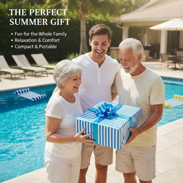 Thumbnail 6 de Auspicious Rain 3/5/8 Pack Pool Hammock Water Float (4-in-1) — Non-Stick PVC Multi-Purpose Lounger