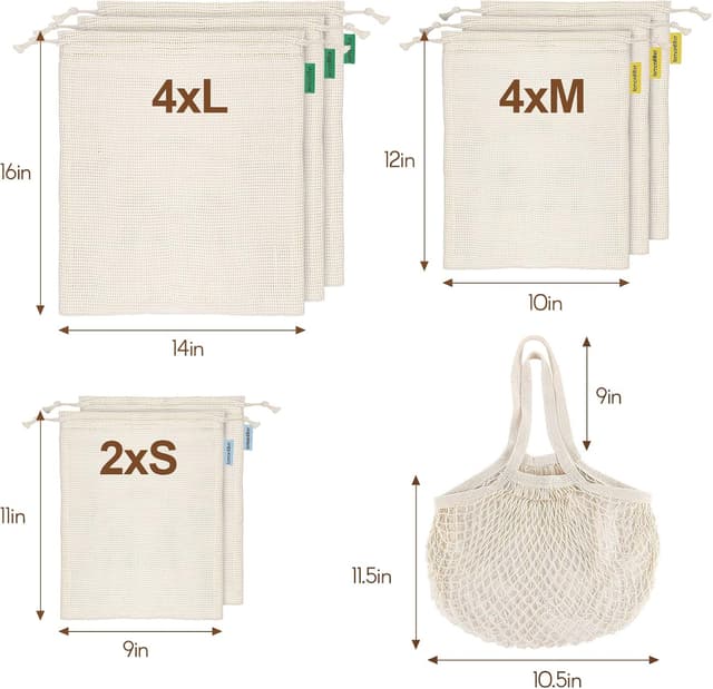 Thumbnail 3 de Anstore Lot de 11 sacs réutilisables 11 pcs 🛍