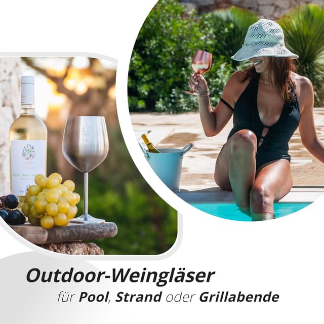 Detalle 2 de Gusto Nostro Weinglas 540 ml Edelstahl