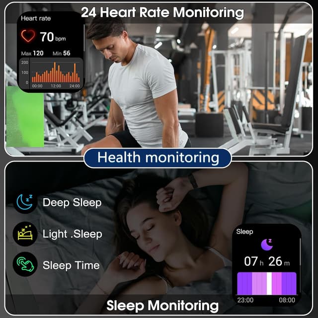 Detalle de Puqo Smart Watch 1.95" fitness tracker