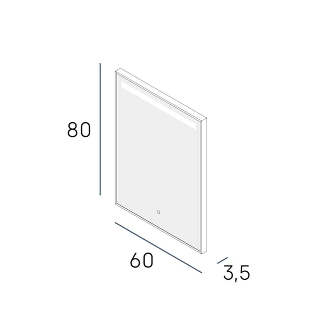 Thumbnail 1 de Manillons Torrent Line PLUS espejo baño LED 60 cm