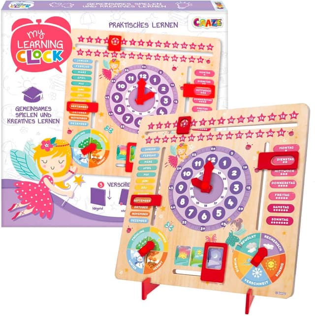 Thumbnail 6 de Craze Lernuhr Animals grün