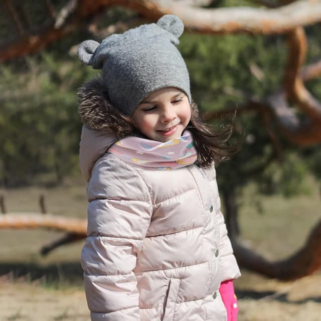 Thumbnail 6 de YMIFEEY 4er-Set Kinder-Schals Schlauchschal aus Baumwolle (Baby Jungen & Mädchen) – Winddicht & vielseitig