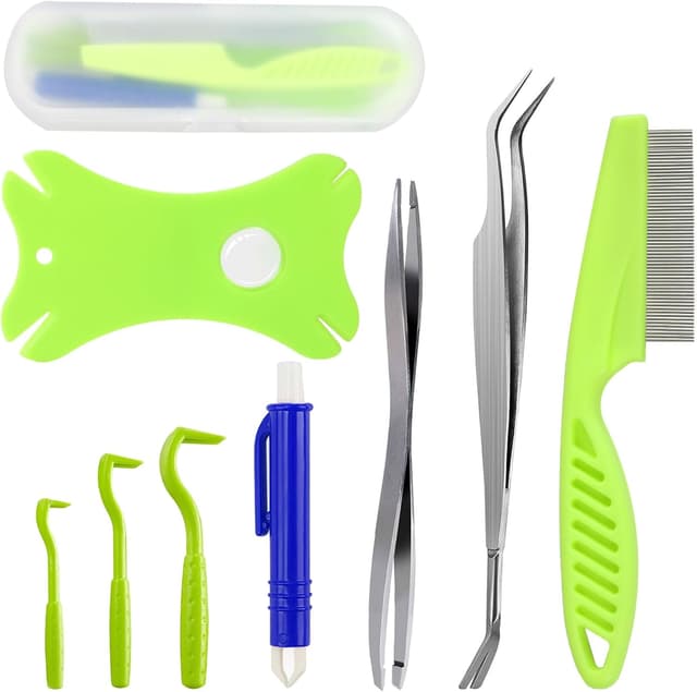 Detalle de Nepfaivy Zeckenzange 8er-Set für Haustiere