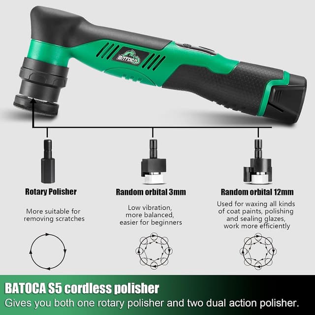 Detalle de BATOCA S5 cordless car polisher 12V