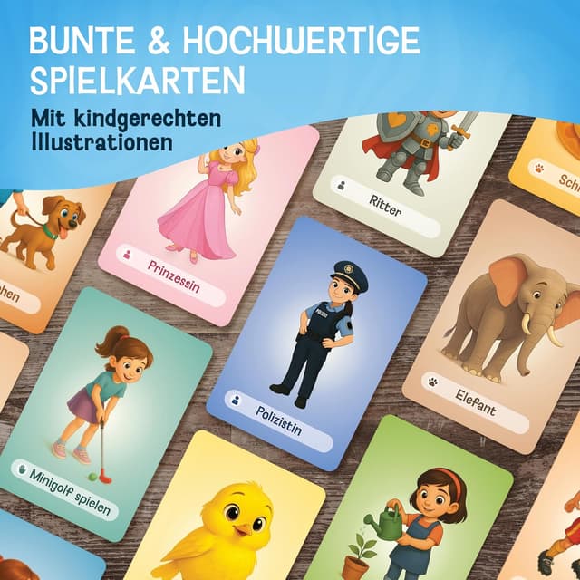 Thumbnail 4 de LIKARTO Pantomime Spiel für Kinder ab 4 Jahre ⚡