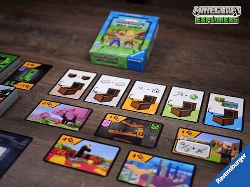 Detalle de Ravensburger Minecraft Explorers: juego de cartas cooperativo para 2-4 jugadores (8+)