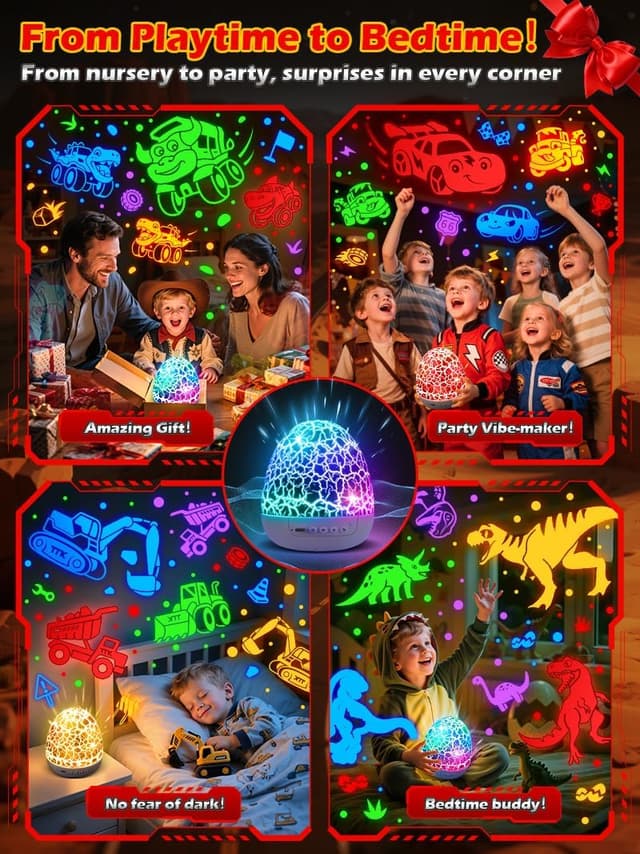 Thumbnail 6 de Beast Truck Dinosaur Egg Night Light 31 Colors