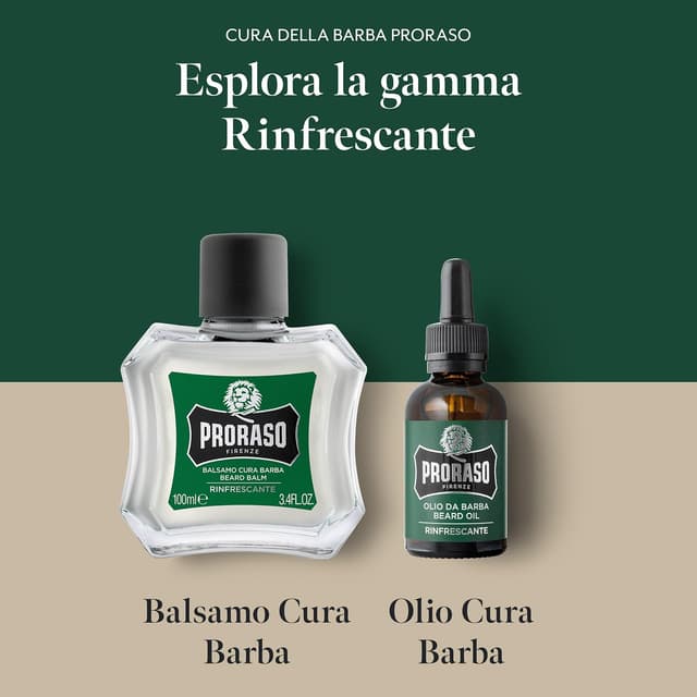 Detalle 2 de Proraso Balsamo Cura Barba Rinfrescante 100 ml: sollievo immediato e pelle più morbida
