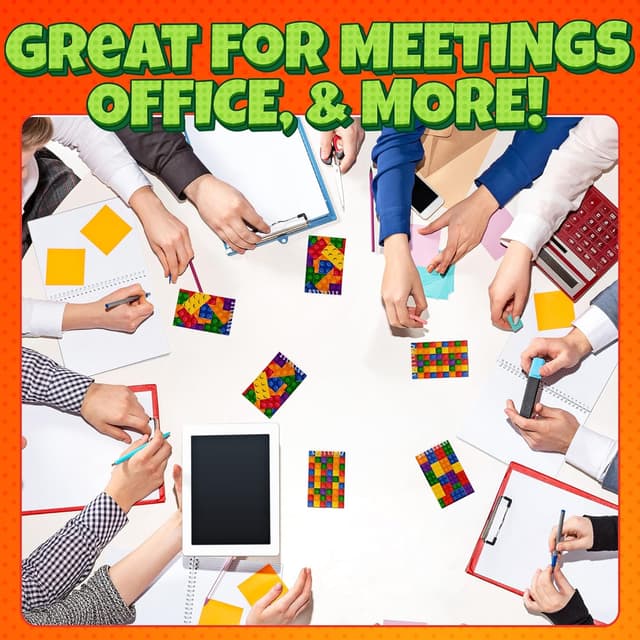 Detalle de Bedwina Mini Building Block Notebooks (Bulk of 32) – kids pocket spiral notepads in assorted brick designs