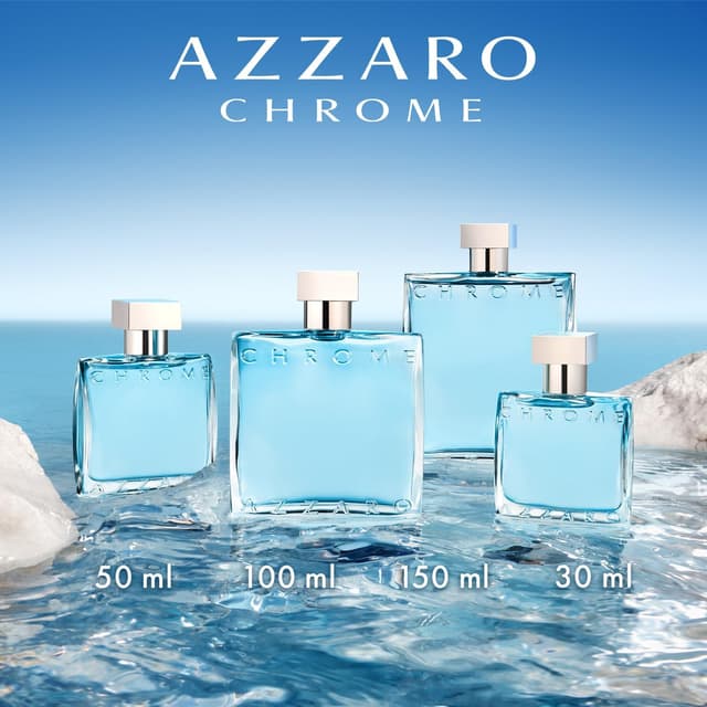 Detalle de Azzaro Chrome Eau de Toilette pour homme : frais aquatique pour le quotidien