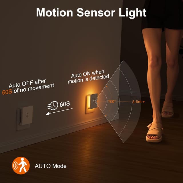 Thumbnail 2 de Feliigo Nachtlicht Steckdose Bewegungsmelder 2er Set