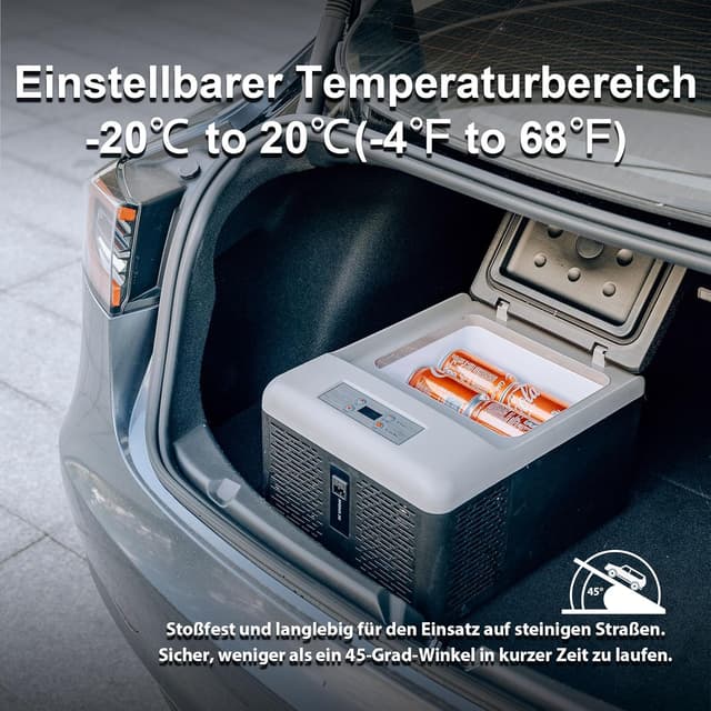 Detalle de Alpicool C9PT 9L 12V Kühlbox mit Kompressor für Auto & Camping (schwarz)