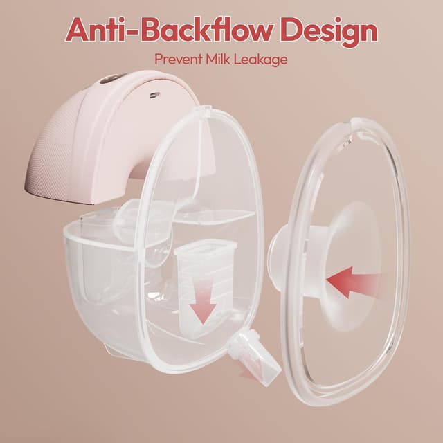 Thumbnail 6 de NCVI Electric Wearable Breast Pump 8131 (Hands-Free) with 4 Modes & 9 Suction Levels, Pink, Includes 19/21/24mm Flanges (2 Pack)