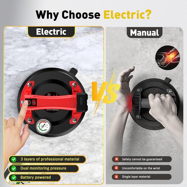 Thumbnail 1 de Avhrit Electric Glass Suction Cup 270kg