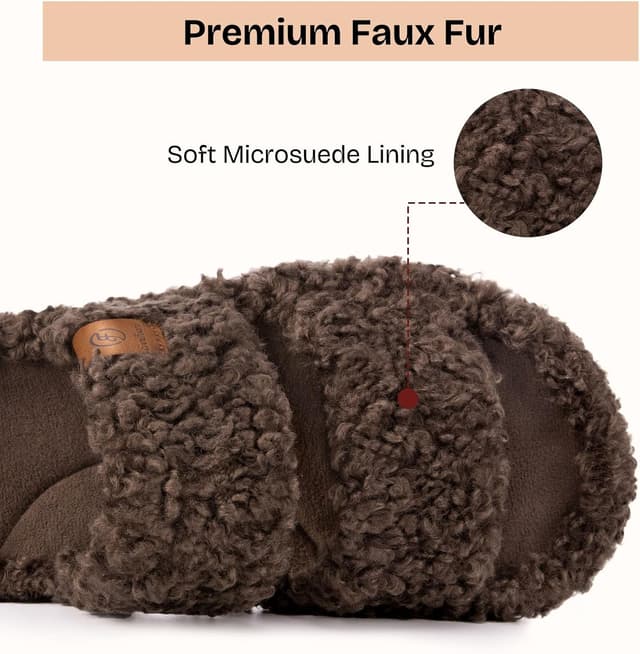 Thumbnail 4 de EverFoams Womens Fuzzy Open-toe Slippers 5-6