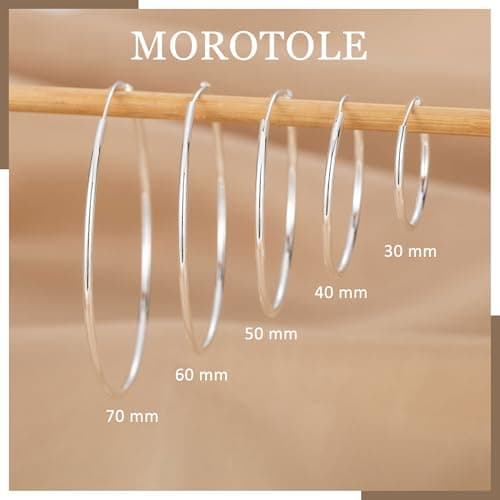 Thumbnail 6 de Pendientes de aro MOROTOLE en plata de ley 925 grandes para mujer