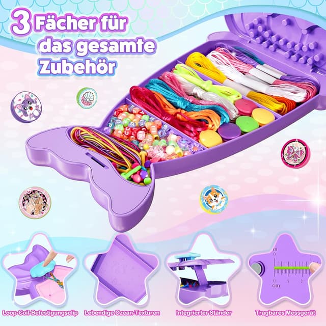 Thumbnail 2 de Euclidean Cube 2-in-1-Freundschaftsarmband Lila