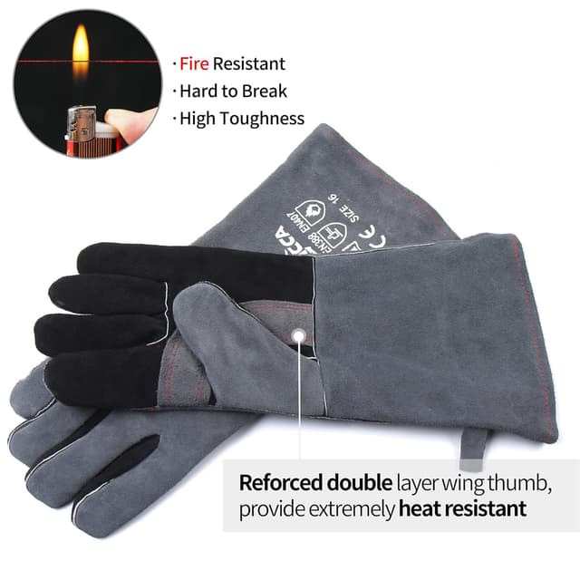 Detalle 2 de RAPICCA Fireplace Gloves 16 inch heat