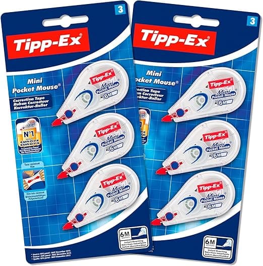 Detalle de Tipp-Ex Mini Pocket Mouse Cintas Correctoras 6u x 6m ✏