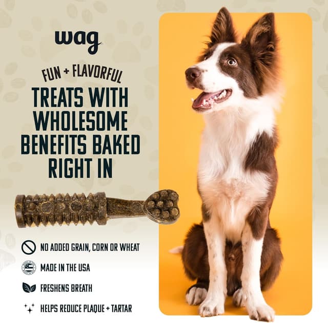 Detalle de WAG Dental Dog Treats freshen breath and clean teeth