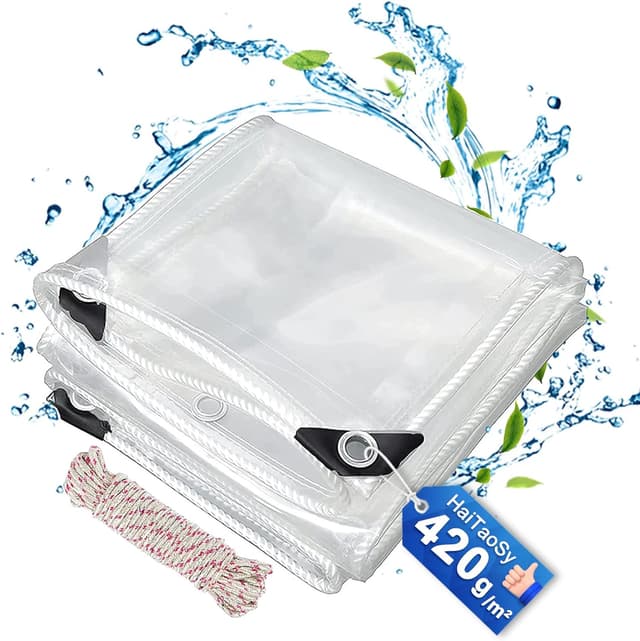 Detalle de Plane wasserdicht transparent 3x3m mit Ösen