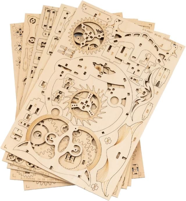 Thumbnail 4 de Rokr Orologio da parete Gufo puzzle 3D in legno per decorazione 🕰