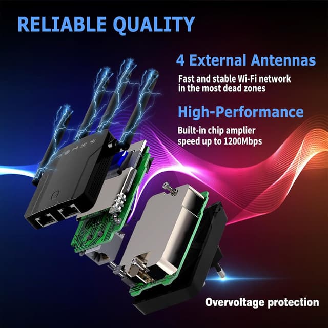 Thumbnail 5 de MEETOWN WLAN Repeater mit 300 Mbps